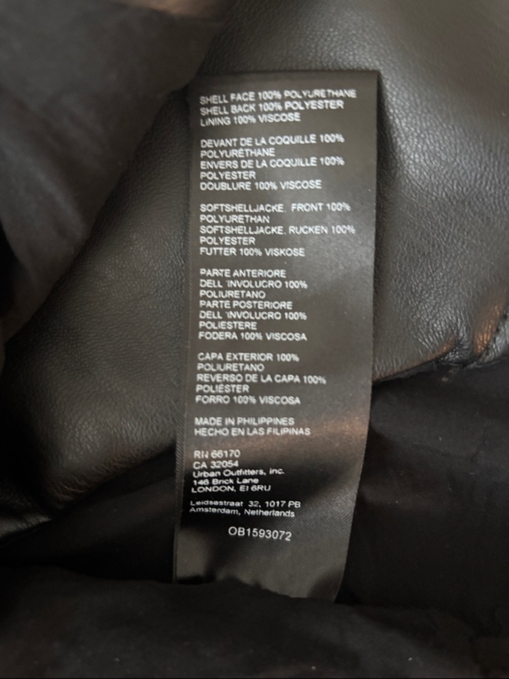 Anthropologie Black Faux Leather Mini Dress - Picture 14 of 16